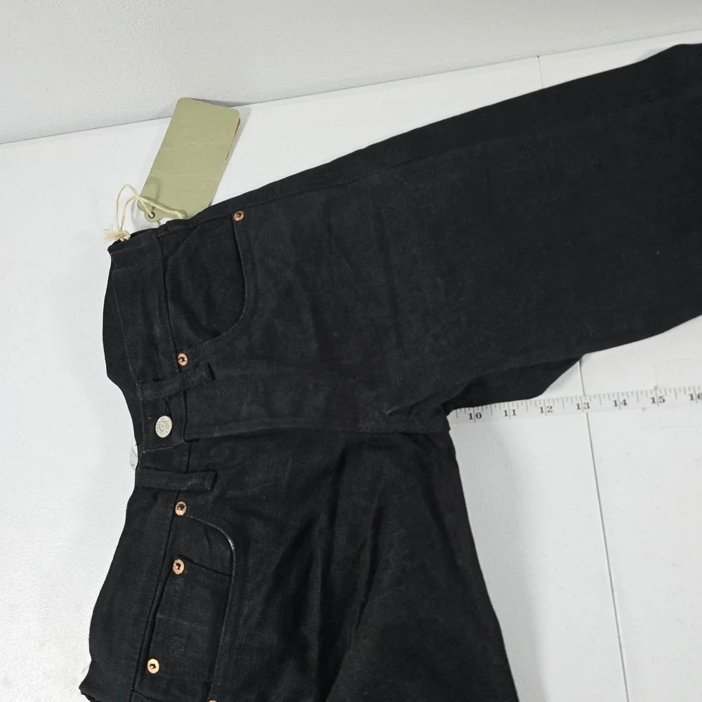 RRL Double RL Mens Slim Fit‎ Black Japan Woven Selvedge Denim Jeans 29x32 USA